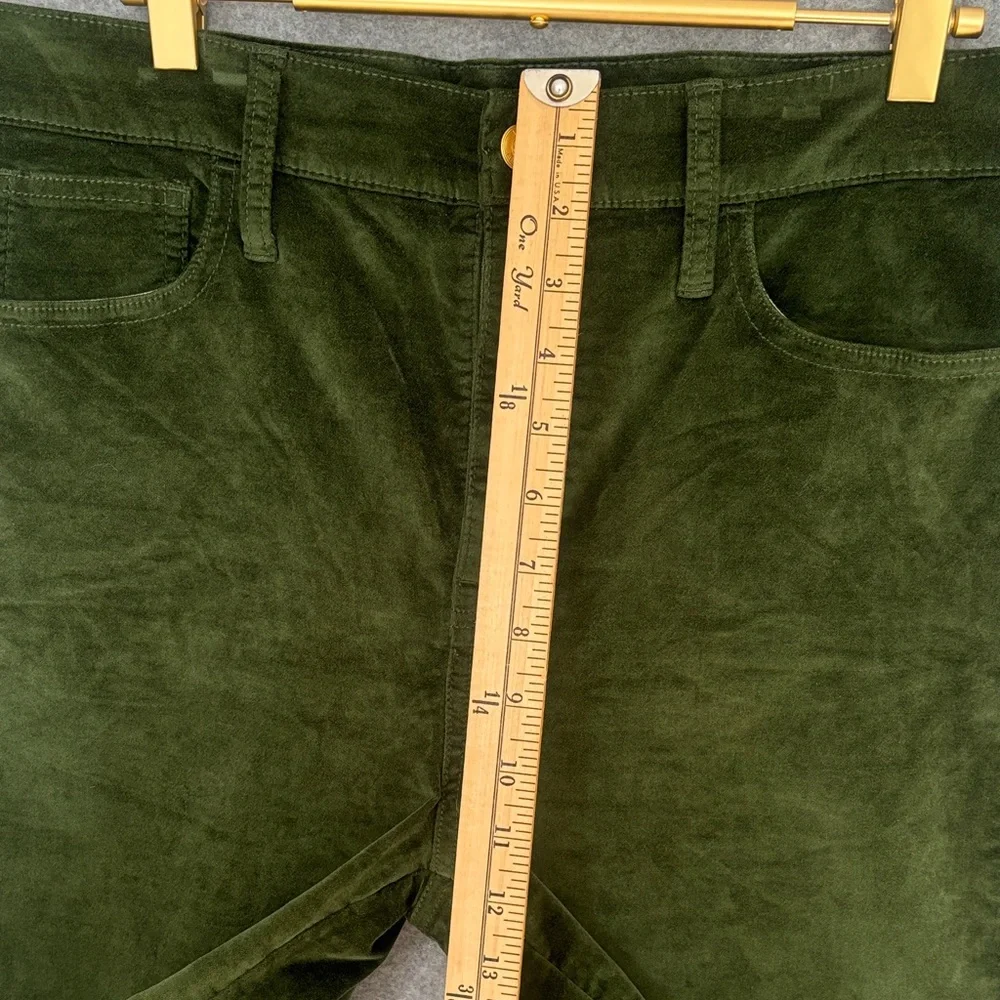 J. Crew Full-length slim wide-leg pant in Stretch Velvet 29 Green - Picture 6 of 11
